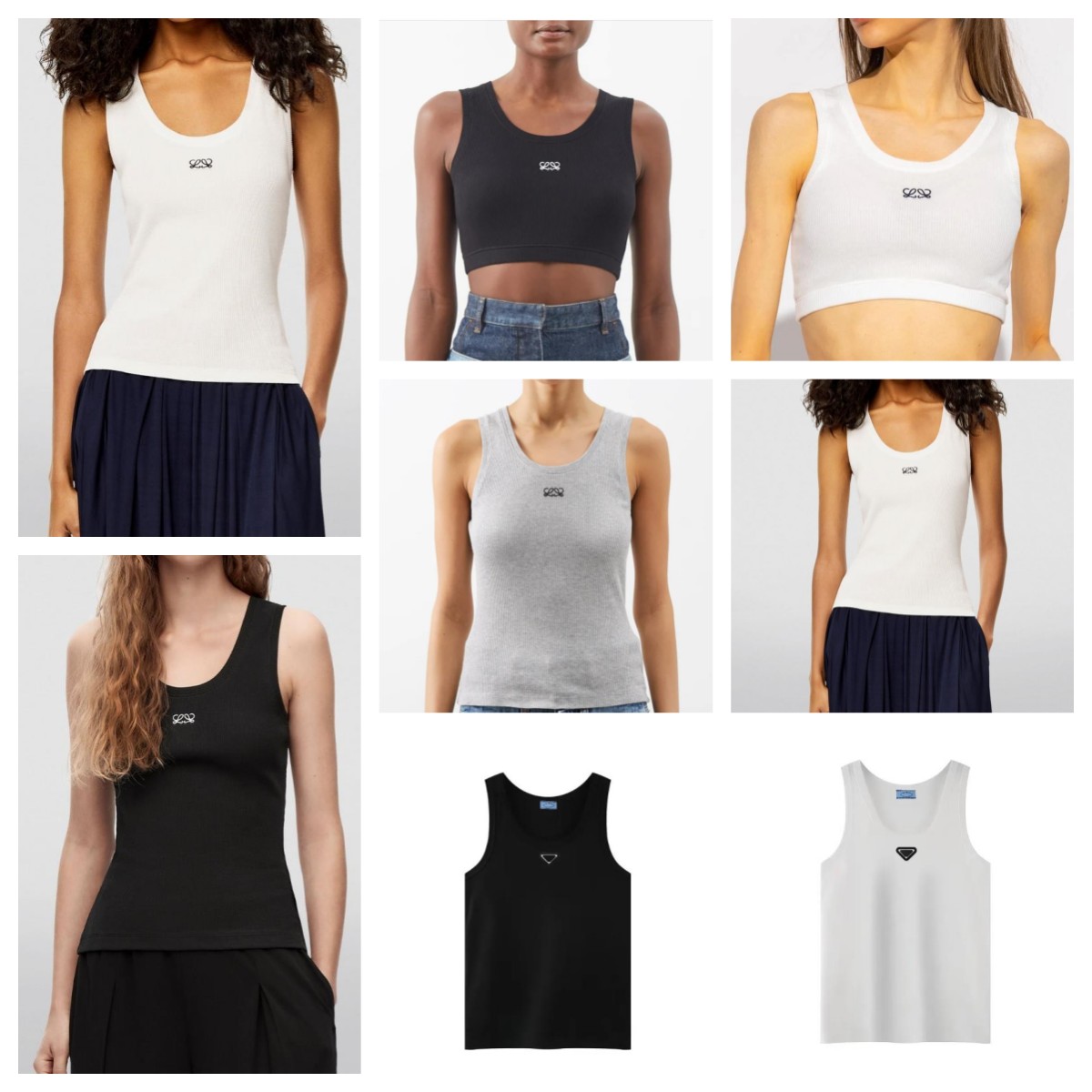 Women's Tanks & Camis Anagram-embroidered cotton-blend tank top Shorts Designer Nylon Yoga Suit O-neck Sleeveless Sports bra Vest Ladies solid Elastic Femme, Black cropped
Women's Tanks & Camis Anagram-embroidered cotton-blend tank top Shorts Designer Nylon Yoga Suit O-neck Sleeveless Sports bra Vest Ladies solid Elastic Femme, Black cropped