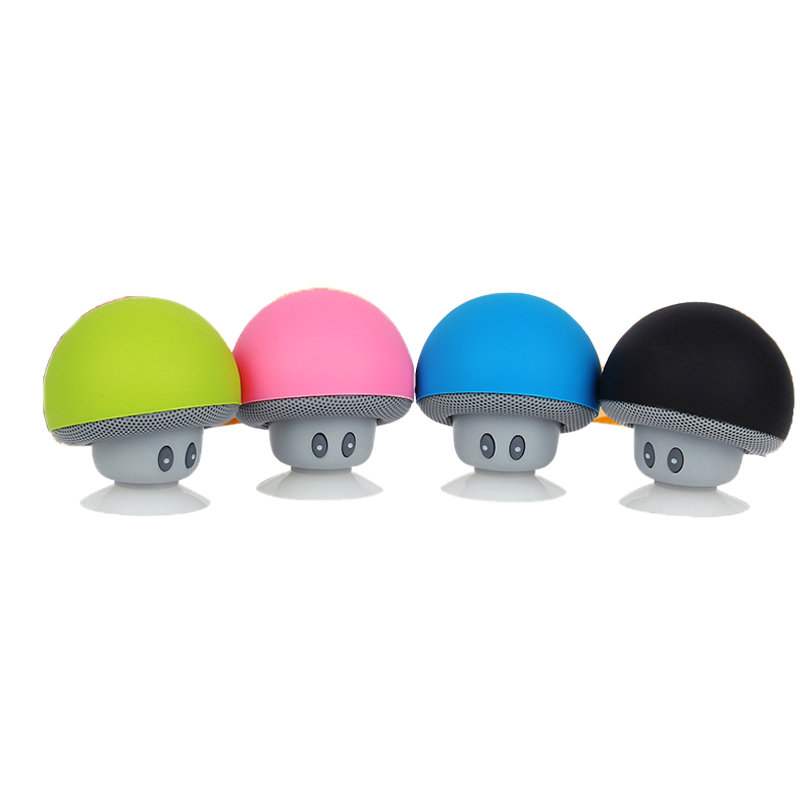 Mushroom Mini Wireless Bluetooth Speaker Hands Sucker Cup o Receiver Music Stereo Subwoofer USB For Android IOS PC