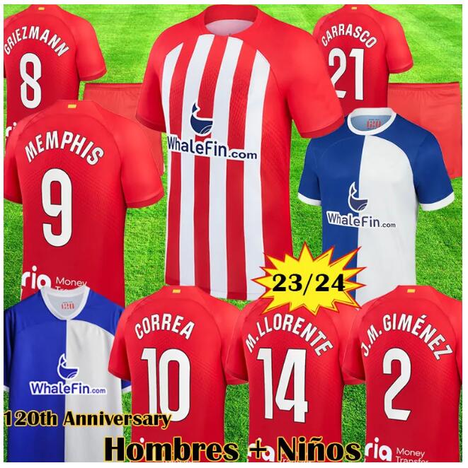 23 24 MEMPHIS Athletic MadridS R.DE PAUL soccer jerseys 2023 2024 M. LLORENTE Correa camiseta football shirts uniforms men kids kit GRIEZMANN Cunha CARRASCO, 3rd kids
23 24 MEMPHIS Athletic MadridS R.DE PAUL soccer jerseys 2023 2024 M. LLORENTE Correa camiseta football shirts uniforms men kids kit GRIEZMANN Cunha CARRASCO, 3rd kids