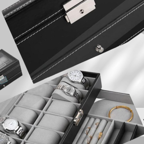 New 12 Grids Slots Double Layers PU Leather Watch Storage Box Professional Watch Case Rings Bracelet Organizer Box Holder1