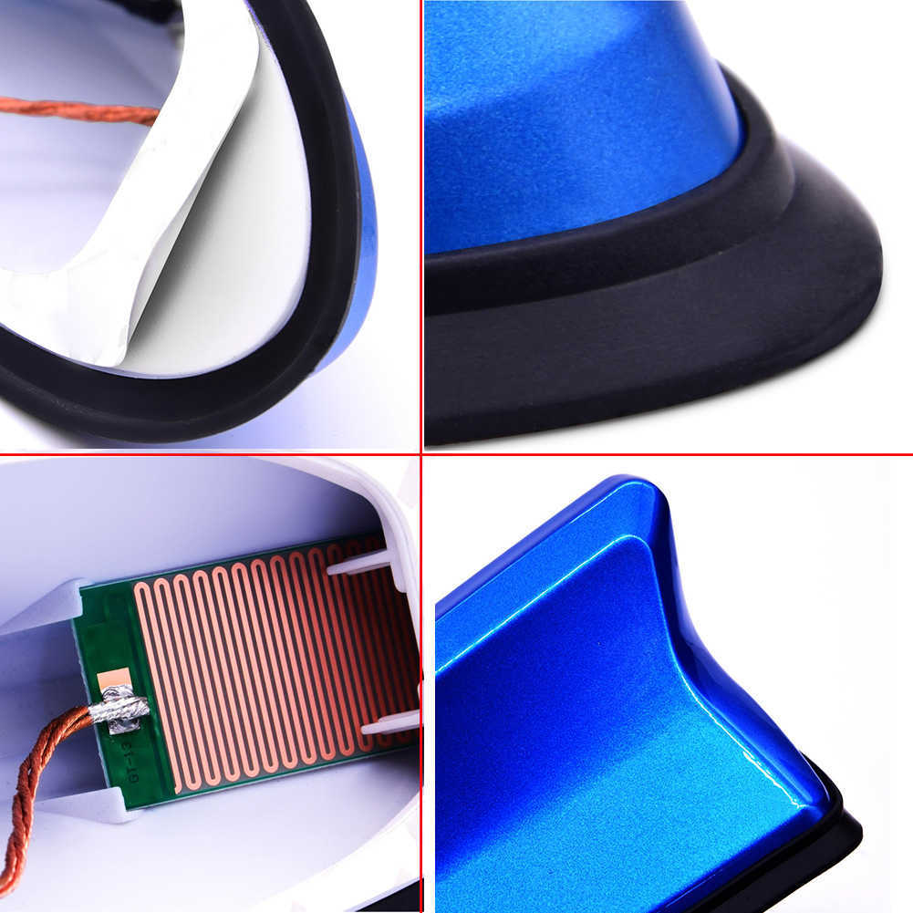 New 16cm Universal Carbon Fiber Look Car Roof Top Mount Shark Fin Aerial Toppers Auto Radio AM FM Antenna Signal Amplifier