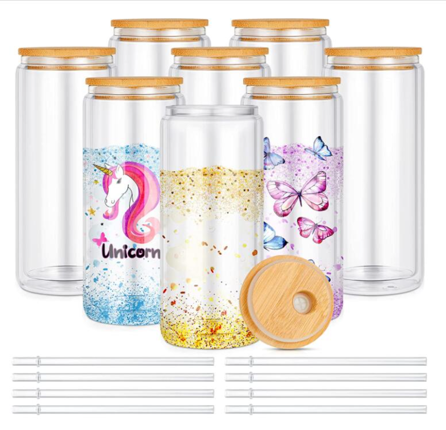 Clear Sublimation Mugs US Warehouse 12OZ 16OZ 25OZ Tumblers Double Wall Glass Tumbler Glitter DIY Snow Globe Blank Can with Bamboo Lids Beer Juice Glasses Cup I0704, Clear double wall
Clear Sublimation Mugs US Warehouse 12OZ 16OZ 25OZ Tumblers Double Wall Glass Tumbler Glitter DIY Snow Globe Blank Can with Bamboo Lids Beer Juice Glasses Cup I0704, Clear double wall