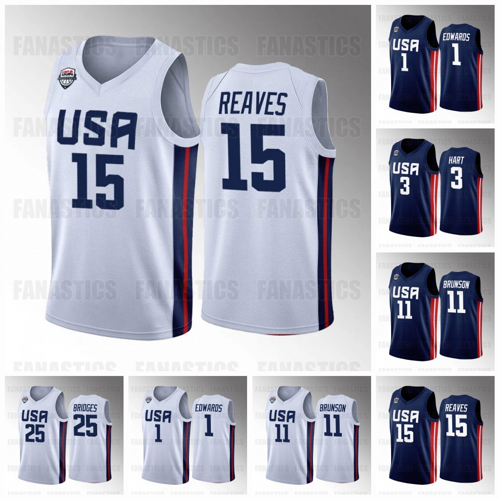 Team USA Basketball 2023 FIBA World Cup Mikal Bridges Jalen Brunson Anthony Edwards Tyrese Haliburton Brandon Ingram Jaren Jackson Jr. Bobby Portis Austin Reaves, 2023 white away mens s-3xl
Team USA Basketball 2023 FIBA World Cup Mikal Bridges Jalen Brunson Anthony Edwards Tyrese Haliburton Brandon Ingram Jaren Jackson Jr. Bobby Portis Austin Reaves, 2023 white away mens s-3xl