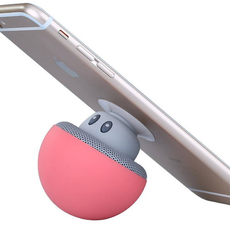 Mushroom Mini Wireless Bluetooth Speaker Hands Sucker Cup o Receiver Music Stereo Subwoofer USB For Android IOS PC
