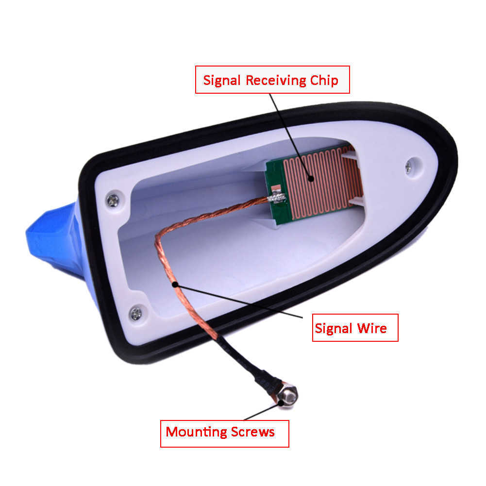 New 16cm Universal Carbon Fiber Look Car Roof Top Mount Shark Fin Aerial Toppers Auto Radio AM FM Antenna Signal Amplifier