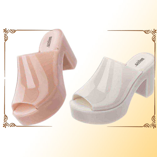 New High Heel HighHeeled For Women Solid Sandals Female Jelly Shoes SM071 G28