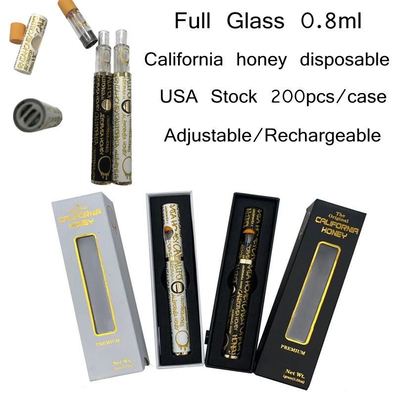 0.8ml All Glass Disposable Vape Pen Cali honey Empty Vaporizer Pens Cartridge Packaging USA STOCK 450mah Adjustable Battery 200pcs/case
0.8ml All Glass Disposable Vape Pen Cali honey Empty Vaporizer Pens Cartridge Packaging USA STOCK 450mah Adjustable Battery 200pcs/case