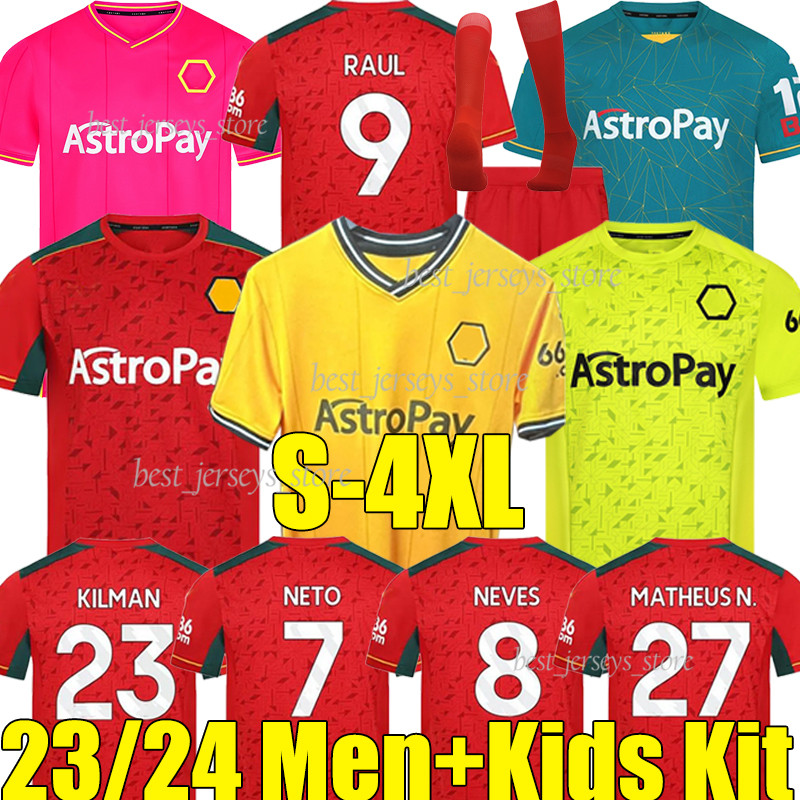 XXXL 4XL 23/24 Wolverhampton WOLVES soccer jerseys 2023 2024 NUNES NEVES KILMAN NETO CUNHA PODENCE KALAJDZIC men kids Kits sock sets football shirts, 23-24 home
XXXL 4XL 23/24 Wolverhampton WOLVES soccer jerseys 2023 2024 NUNES NEVES KILMAN NETO CUNHA PODENCE KALAJDZIC men kids Kits sock sets football shirts, 23-24 home