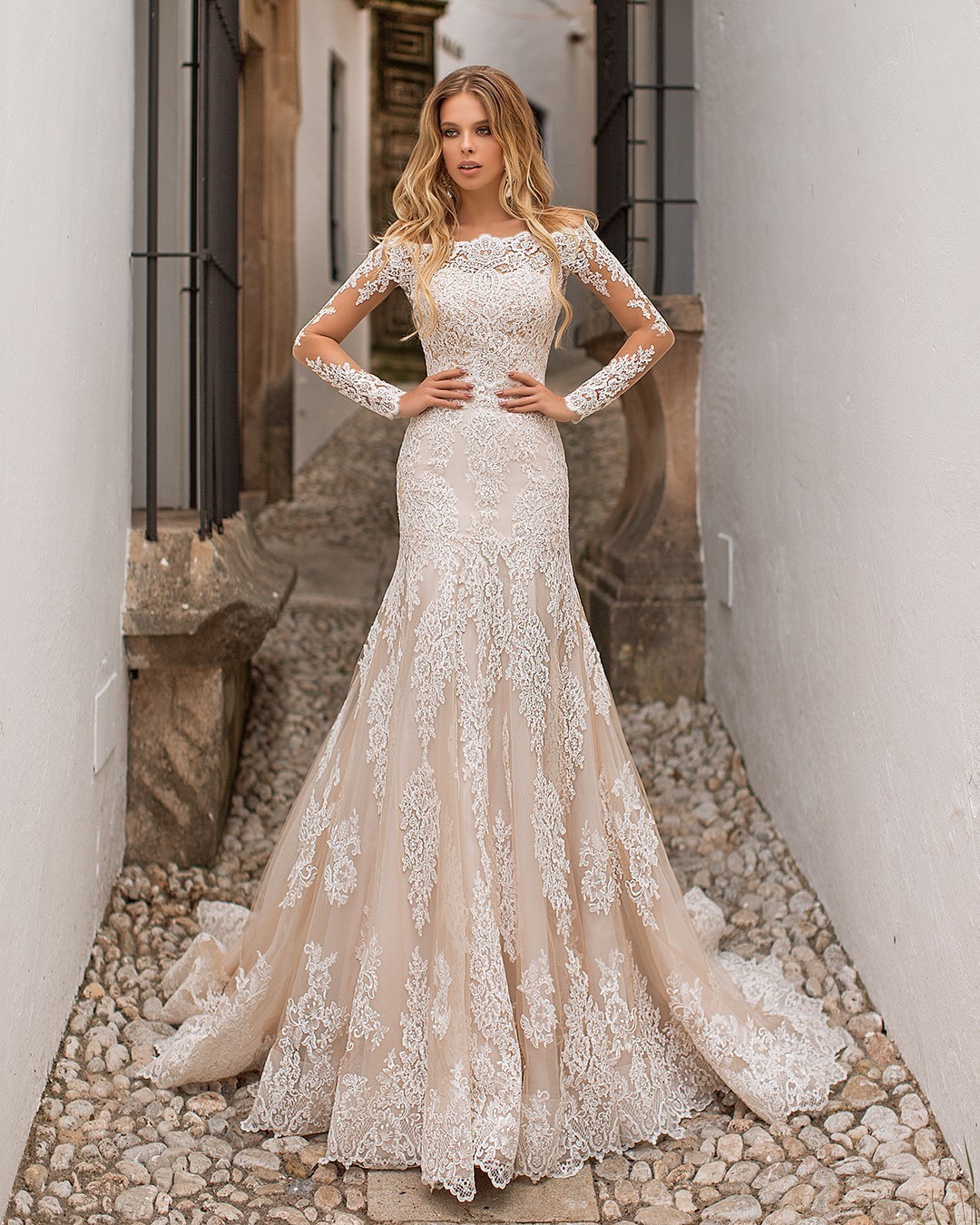 Mermaid Dresses 2024 | Off Shoulder Lace Wedding Dress with Long Sleeves