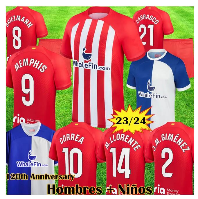 MEMPHIS Athletic MadridS R.DE PAUL GRIEZMANN Soccer Jerseys 2023 2024 M. Llorente LEMAR CARRASCO CORREA KOKE camiseta de futbol Football Shirt Mens Kids Kit, Kids size
MEMPHIS Athletic MadridS R.DE PAUL GRIEZMANN Soccer Jerseys 2023 2024 M. Llorente LEMAR CARRASCO CORREA KOKE camiseta de futbol Football Shirt Mens Kids Kit, Kids size