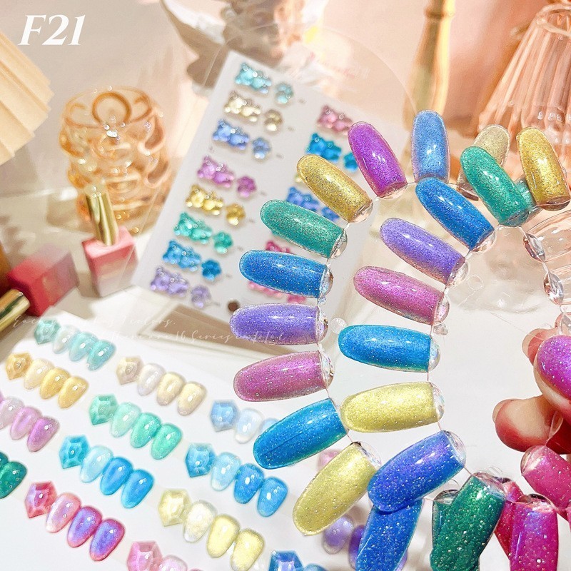 Nail Gel Macaron Reflective Glitter Nail Gel Polish Effect Sparkling Soak Off Gel Semi Permanent For Manicure Nail Art UV Nail Gel 230703
