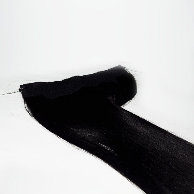 Top Quality Invisible Wire Headband Hair Extensions 200g one piece Unprocessed Brazilian Virgin Straight Halo Human Hair Hairpieces Fish In Hair Weave