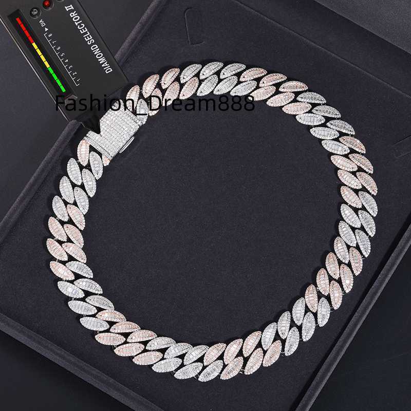 Pass Diamond Tester 2 Tones 20mm Buguette VVS Moissanite Cuban Chain Luxury 925 Silver Heavy Hip Hop Jewelry Cuban Link For Men
Pass Diamond Tester 2 Tones 20mm Buguette VVS Moissanite Cuban Chain Luxury 925 Silver Heavy Hip Hop Jewelry Cuban Link For Men