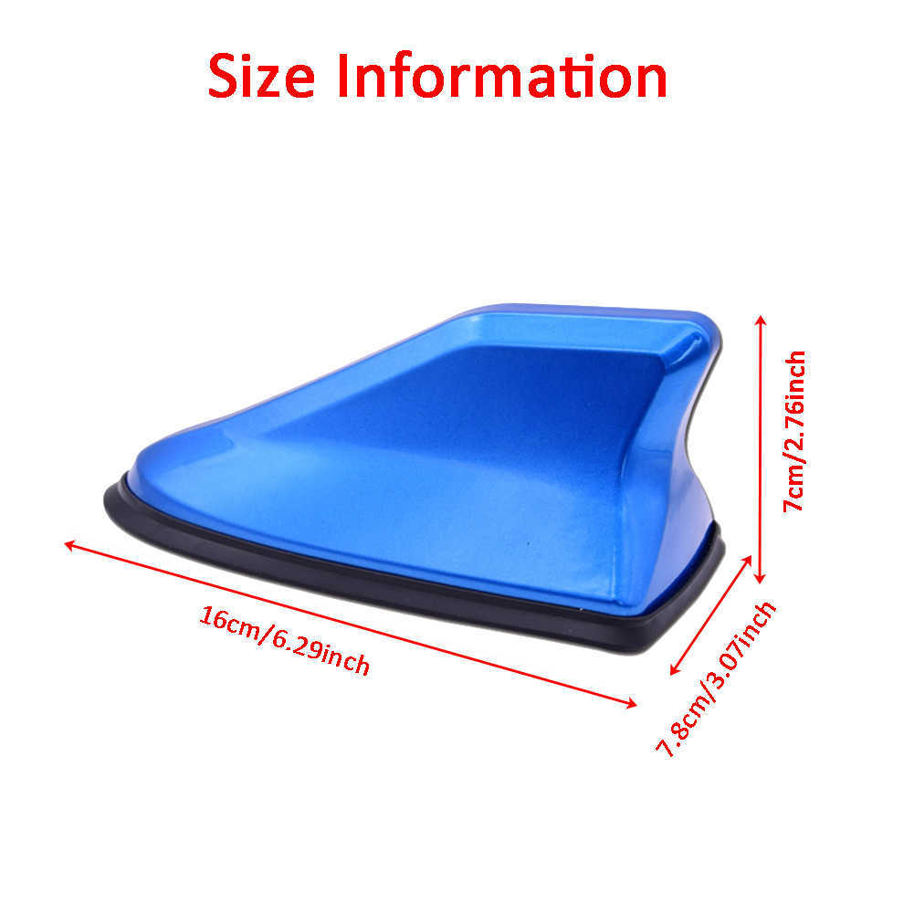 New 16cm Universal Carbon Fiber Look Car Roof Top Mount Shark Fin Aerial Toppers Auto Radio AM FM Antenna Signal Amplifier
