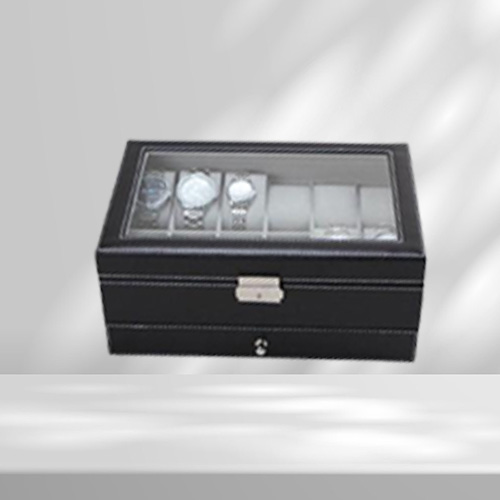 New 12 Grids Slots Double Layers PU Leather Watch Storage Box Professional Watch Case Rings Bracelet Organizer Box Holder1