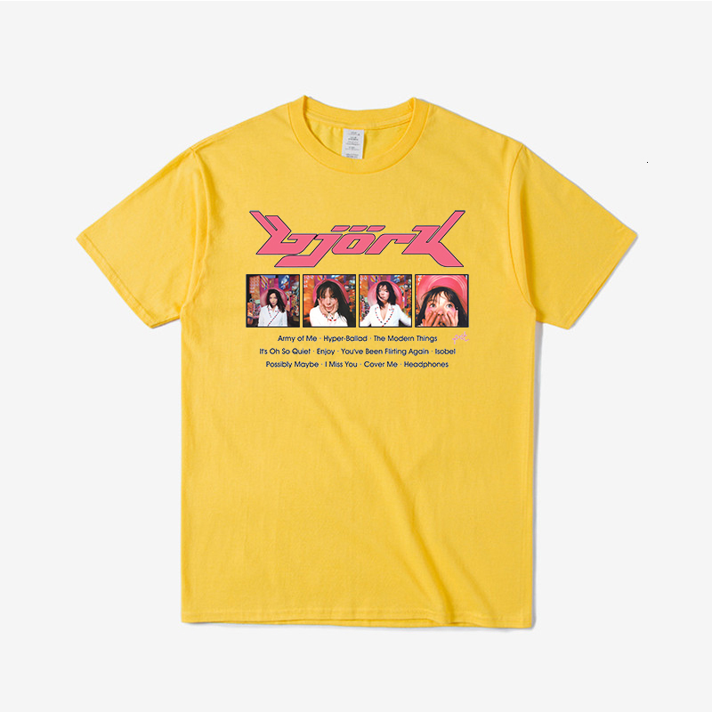 Men's T-Shirts Bjork Shirt Bjork T Shirt Men Women Music Shirt Unisex Heavy Oversized Cotton Tee Y2kTops 230703