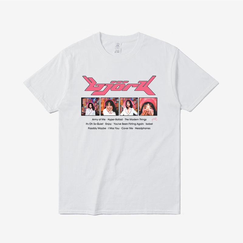 Men's T-Shirts Bjork Shirt Bjork T Shirt Men Women Music Shirt Unisex Heavy Oversized Cotton Tee Y2kTops 230703