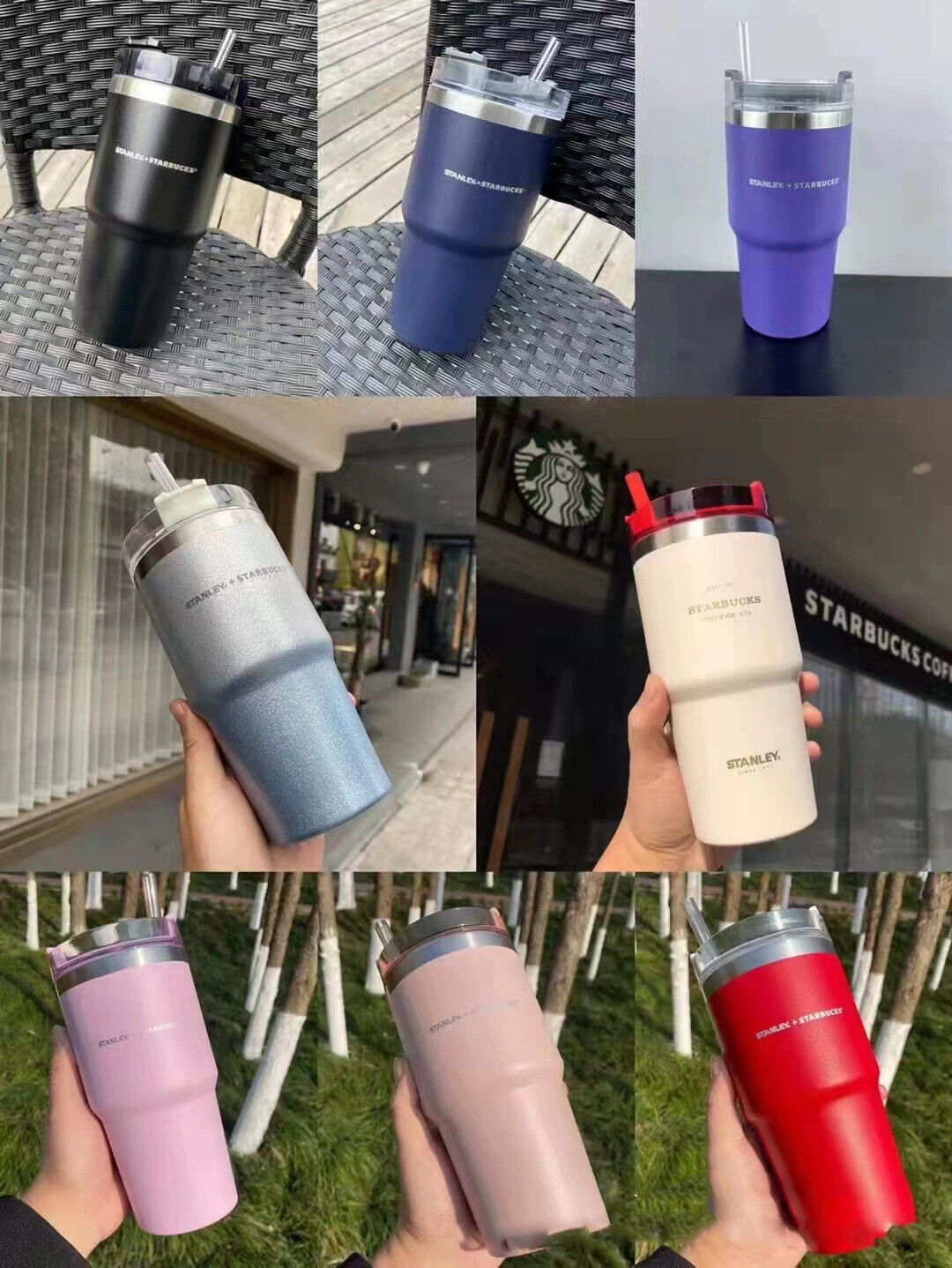 DHL Starbucks and Stanley mug co-branded 20oz Tumbler stainless steel straw vehicle-mounted American cup large-capacity desktop cup office 0703, Multi-color
DHL Starbucks and Stanley mug co-branded 20oz Tumbler stainless steel straw vehicle-mounted American cup large-capacity desktop cup office 0703, Multi-color