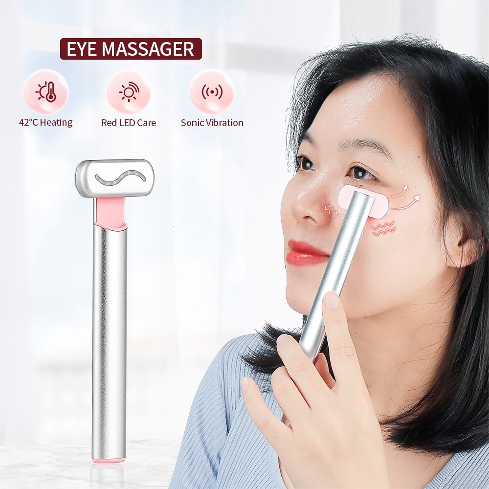 Face Care Devices 4-IN-1 EMS Compress Eye Massager Red Light Therapy Eye Care Tool Remove Dark Circles Eye Bags Relax Tired Eyes Anti Wrinkle 230703