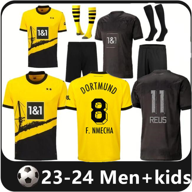 23 24 110Th soccer jerseys Dortmund Borussia F.NMECHA KAMARA 2023 2024 black football shirt REUS BELLINGHAM HUMMELS REYNA BRANDT men kids kit maillot de foot S-4XL, Away
23 24 110Th soccer jerseys Dortmund Borussia F.NMECHA KAMARA 2023 2024 black football shirt REUS BELLINGHAM HUMMELS REYNA BRANDT men kids kit maillot de foot S-4XL, Away