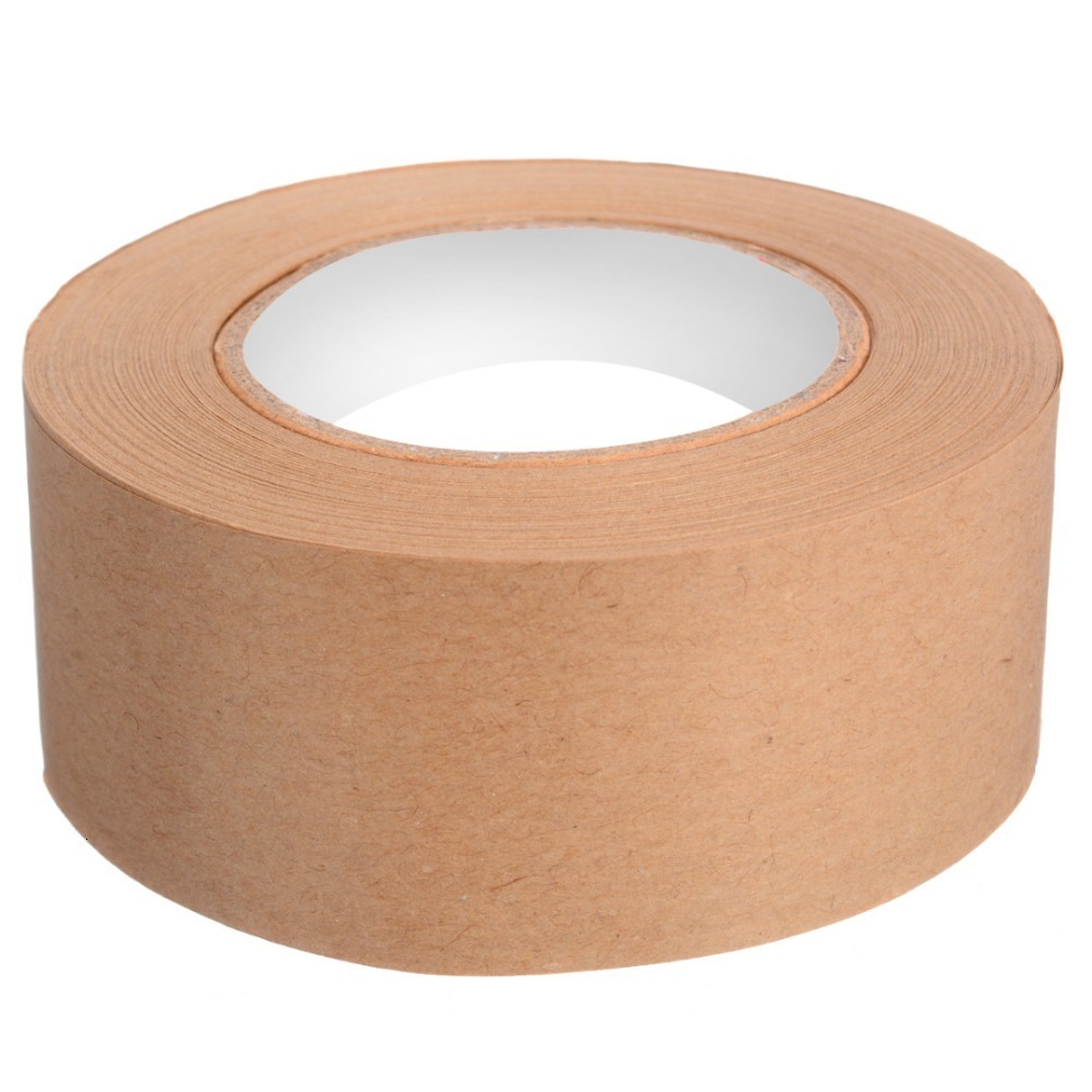 Adhesive Tapes 1 Roll 30m Gummed Kraft Paper Brown Bundled Adhesive Masking Paper Tape for Box Sealing Kraft Paper Tape Packaging Tools 230703