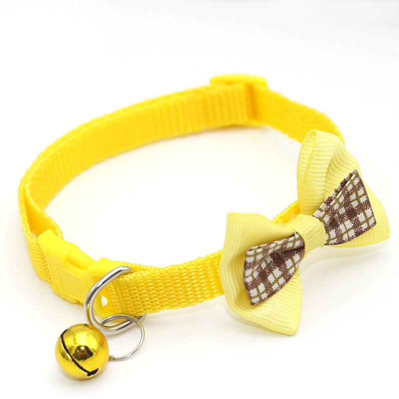 Multicolor Cute Dogs Cat Bell Positioning Collars Teddy Bomei Dog Cartoon Bow Bowknot Adjustable Buckle Collar Leads Necklace Pet Supplies W0055