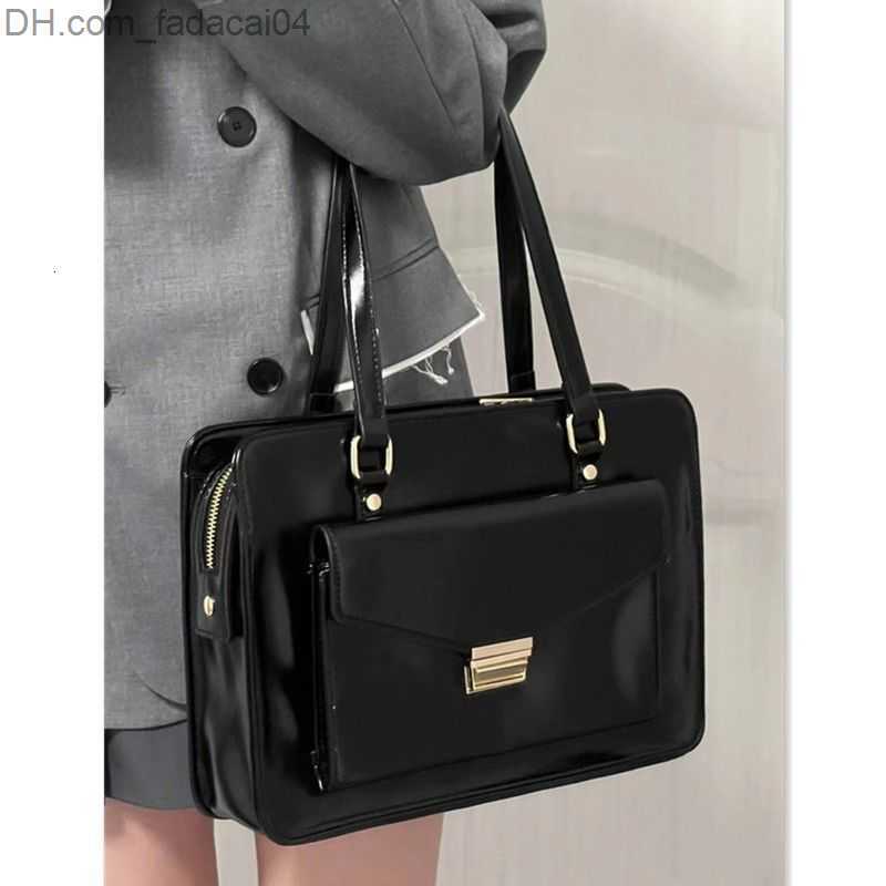 Evening Bags Evening Bags Xiuya Vintage Messenger Bag Japanese Black High Capacity Handbags for Women Pu Leather Casual Campus Daily Z230706