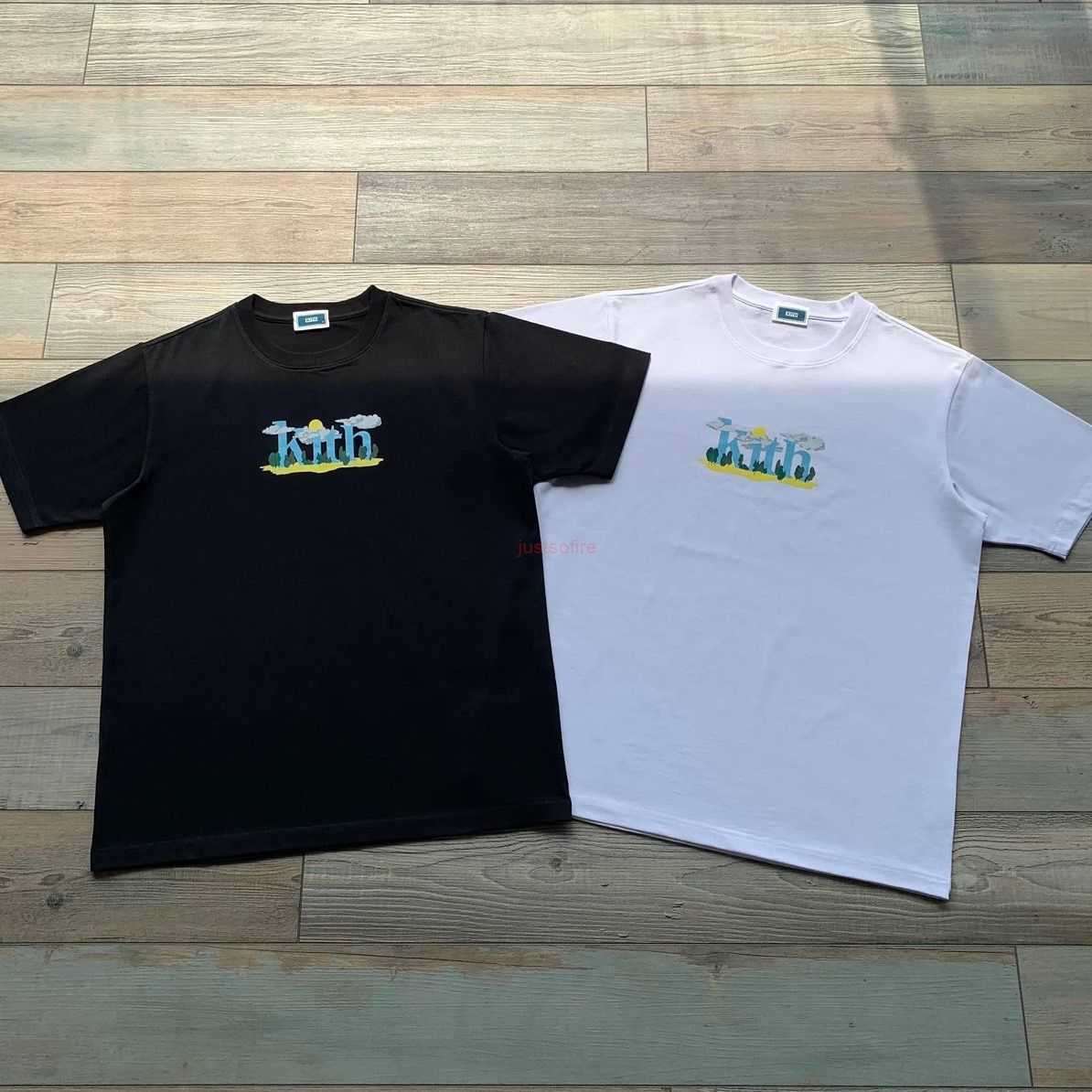 Designer Fashion Clothing Tees Tshirts Summer New Product Special Offer American Black and White Kith Sun Cloud Pattern Couple Short Sleeve Tshirt cotton Streetwea
Designer Fashion Clothing Tees Tshirts Summer New Product Special Offer American Black and White Kith Sun Cloud Pattern Couple Short Sleeve Tshirt cotton Streetwea