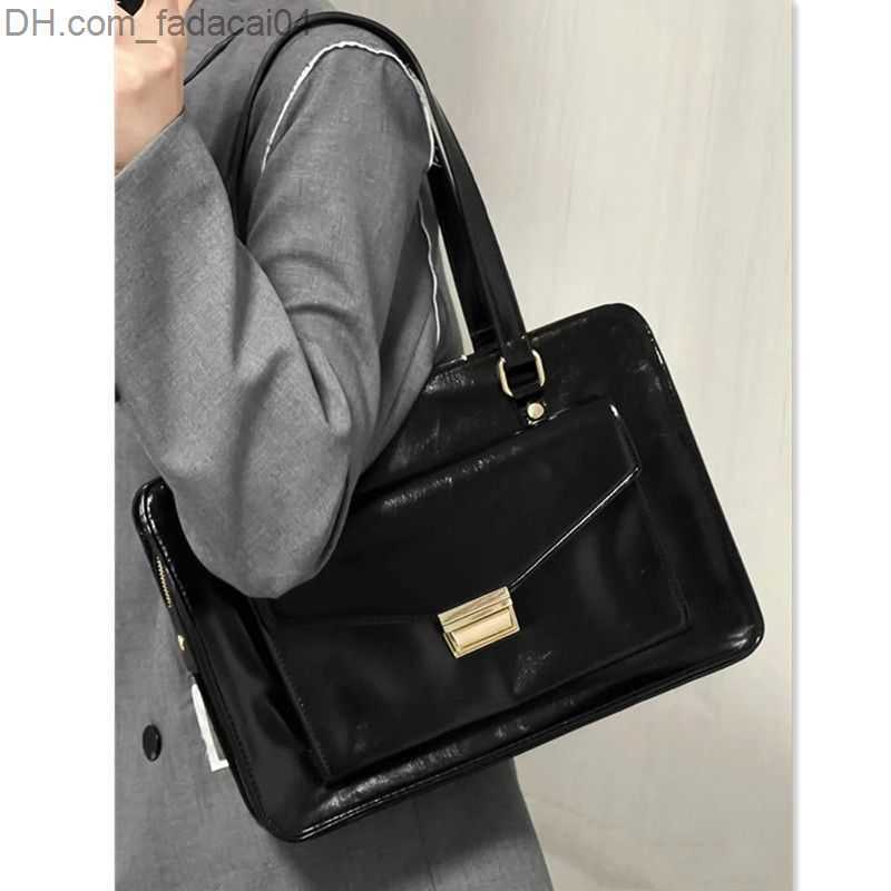 Evening Bags Evening Bags Xiuya Vintage Messenger Bag Japanese Black High Capacity Handbags for Women Pu Leather Casual Campus Daily Z230706