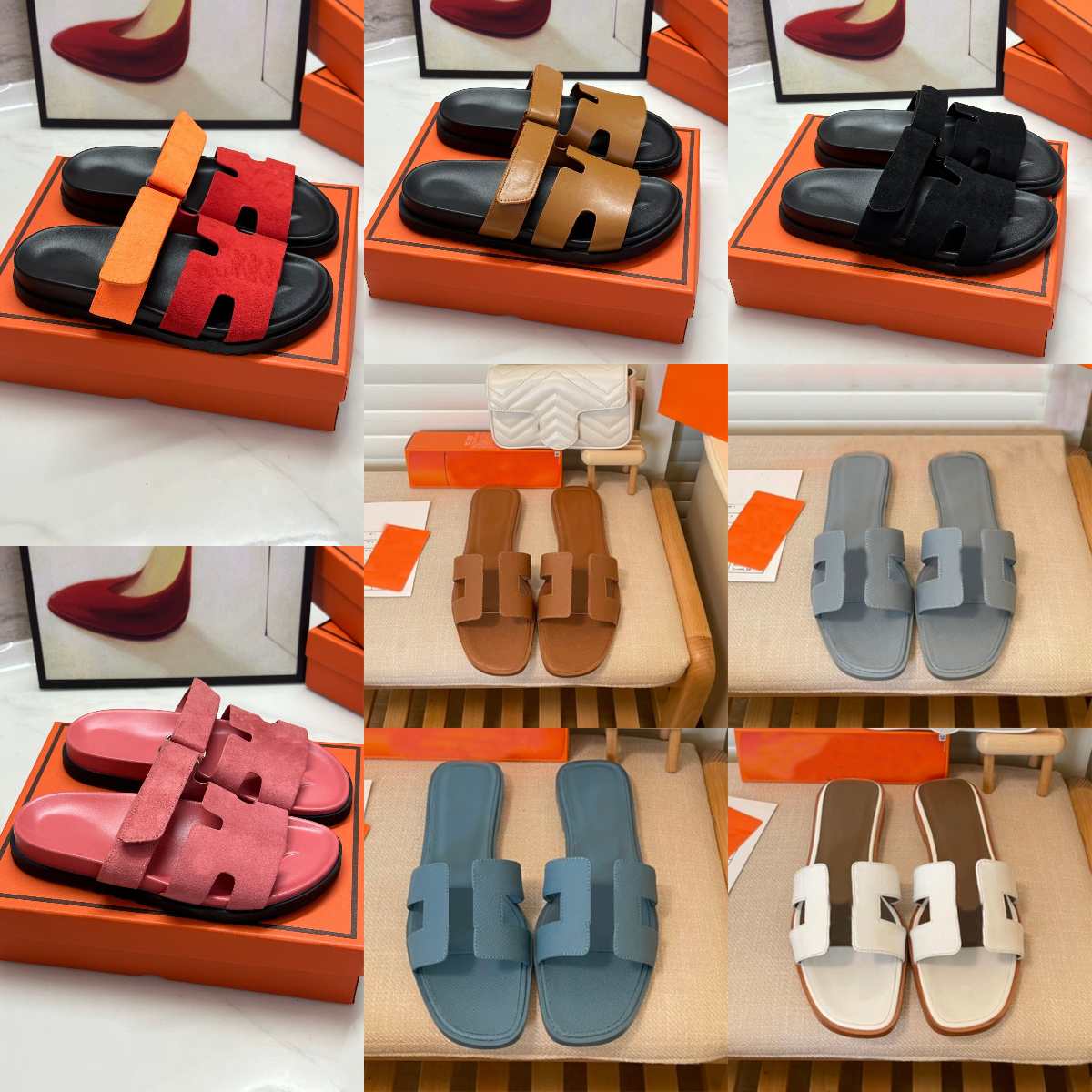 sandals Luxury designer leather ladies sandal summer flat shoes fashion beach women slippers letter drag 35-42, Color 6
sandals Luxury designer leather ladies sandal summer flat shoes fashion beach women slippers letter drag 35-42, Color 6
