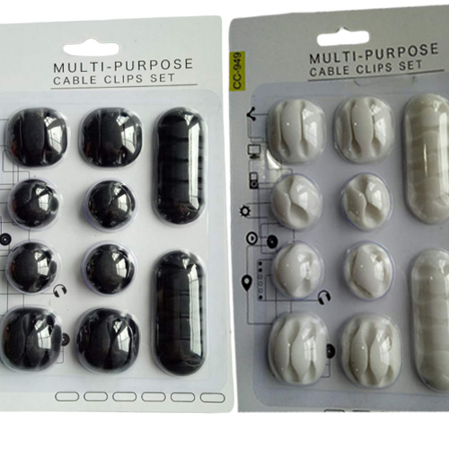 10Pcsset Multipurpose Single Double Five holes Wire Cord Cable Clips Ties USB Charger Holder Organizer With Adhesive Desk new1545365