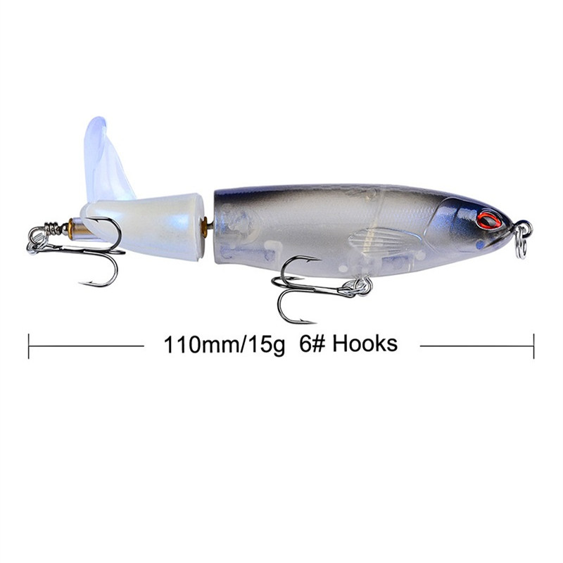 11cm 15g Pencil Fish Hook Hard Baits Lures 6 Treble Hooks Fishhooks 8 Colors Mixed Propeller Plastic Fishing Gear 8 Pieces Lo