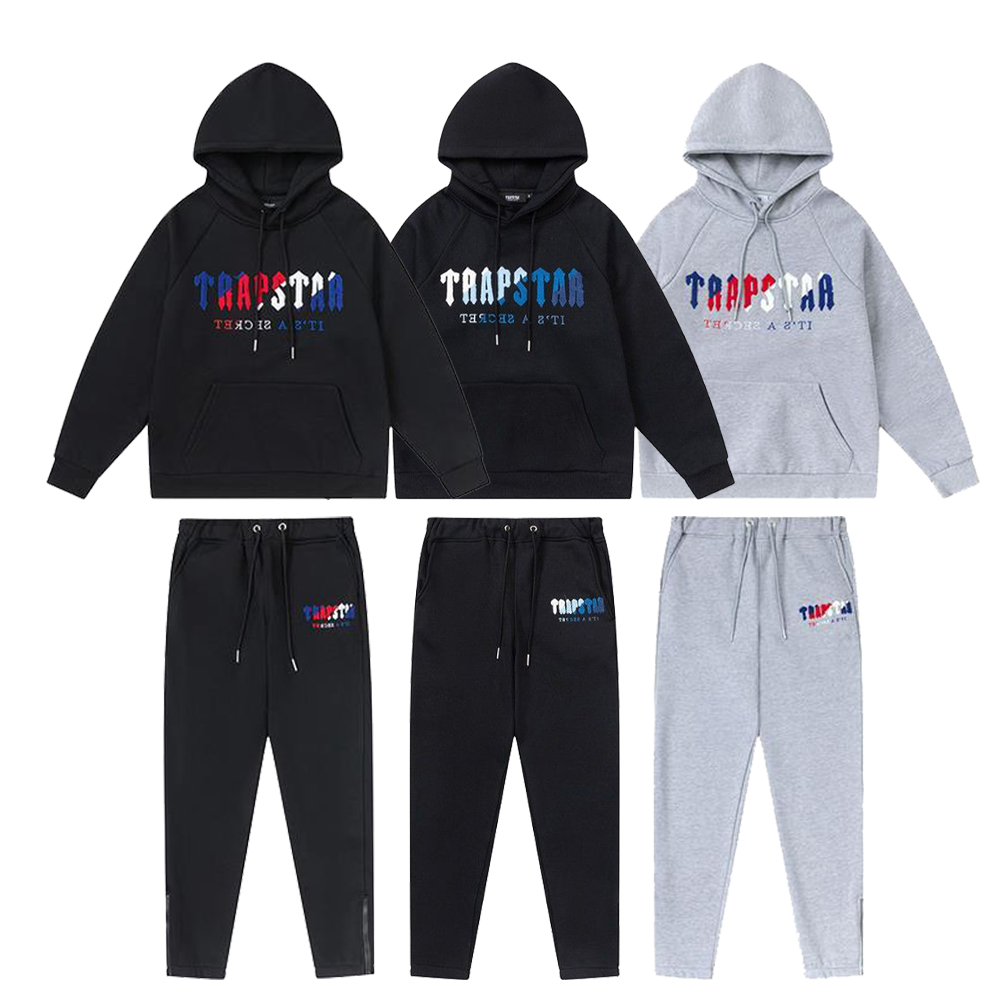 Men's trapstar hoodie tracksuit designer embroidery letter luxury black grey rainbow color autumn winter sports fashion cotton cord top short sleeve size s m l
Men's trapstar hoodie tracksuit designer embroidery letter luxury black grey rainbow color autumn winter sports fashion cotton cord top short sleeve size s m l