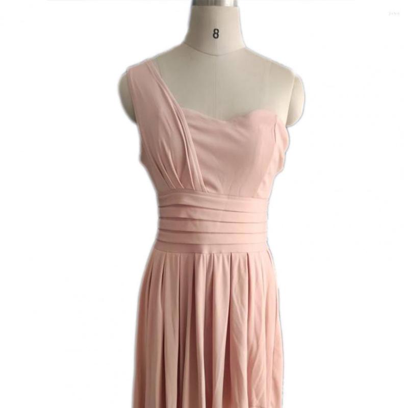 Casual Dresses Hidden Zipper Charming Women Asymmetric Pleated Hem Evening Dress Backless Gown High-Waist Streetwear