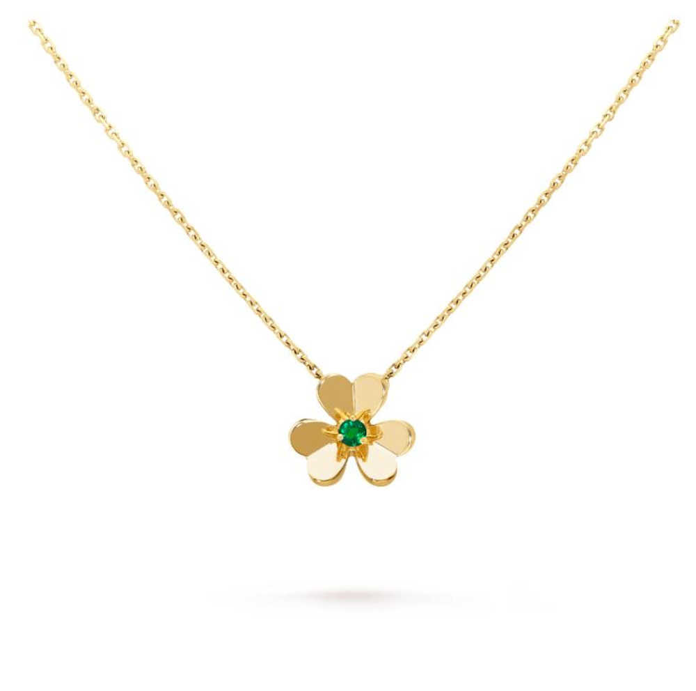 Pendant Necklaces frivole pendant necklace 3 leaf clover Multiple specifications styles gold rose silver crystal diamond mini small