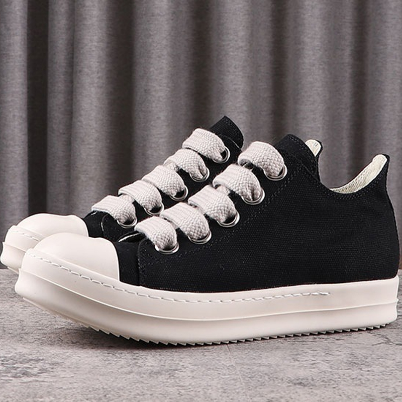 Fashion Canvas Shoes Rick Men's Casual Shoes Jumbo Shoelace Women's Sneakers Lace-up With Box Size 34-48 Owens Male Sneaker, Khaki
Fashion Canvas Shoes Rick Men's Casual Shoes Jumbo Shoelace Women's Sneakers Lace-up With Box Size 34-48 Owens Male Sneaker, Khaki