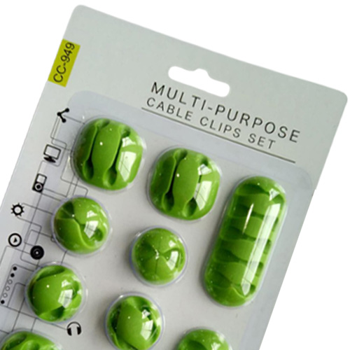 10Pcsset Multipurpose Single Double Five holes Wire Cord Cable Clips Ties USB Charger Holder Organizer With Adhesive Desk new1545365