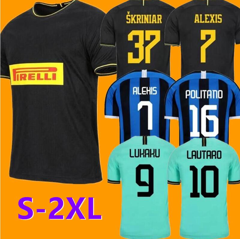 LUKAKU soccer jersey 19 20 21 7 ALEXIS BARELLA VIDAL LAUTARO ERIKSEN INTERS DZEKO CORREA AWAY THIRD MILANS UNIFORMS ERIKSEN LAUTARO TOPs football shirt 2021 men