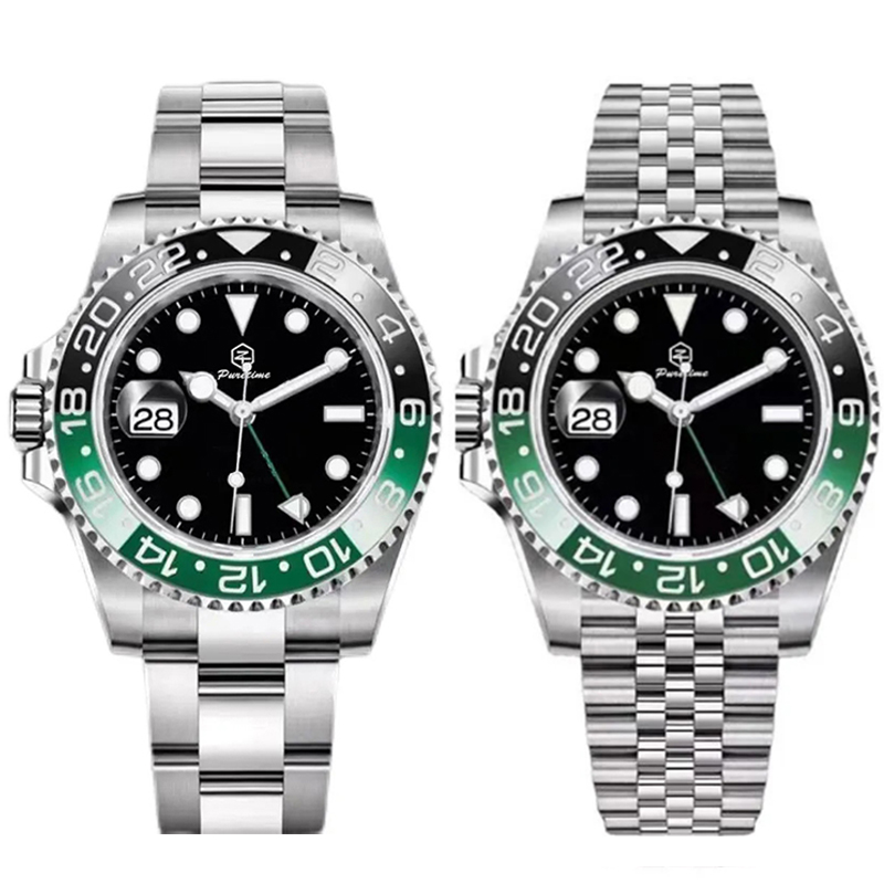 Designer Mens Watch Man Watch Root Beer Batman Batgirl Pepsi Sprite Gmt 40mm Wristwatch 2813 Movement Jubilee Stainless Steel Bracelet Ceramic Bezel