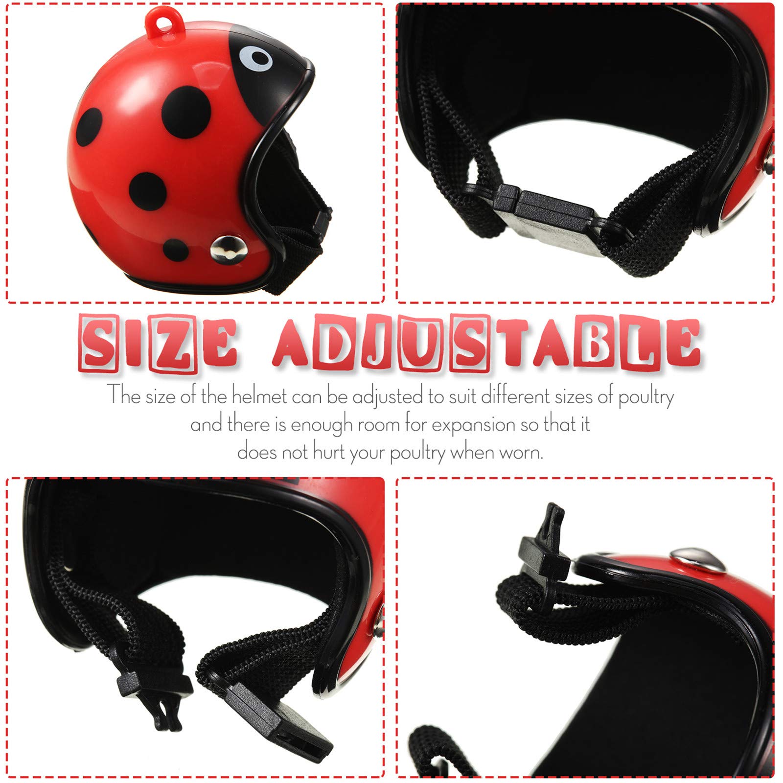 Update Chicken Safety Helmet Hens Peck Protection Funny Parrot Head Cover Bird Hat Headwear Small Animal Costumes Accessories For Chickens Roosters Pa