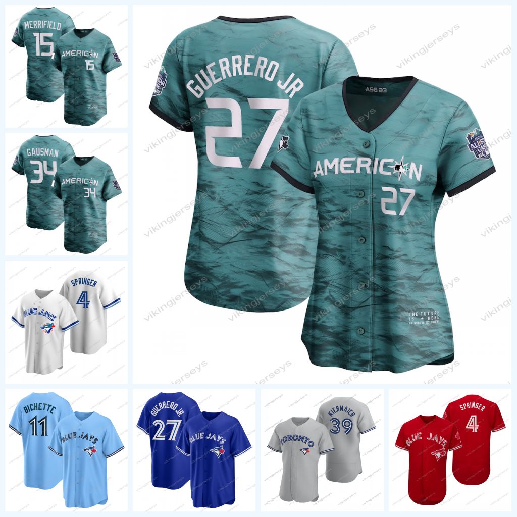 Blue Jays 2023 All Star Jersey 27 Vladimir Guerrero Jr. 15 Whit Merrifield 11 Bo Bichette 34 Kevin Gausman Toronto, Women cool base
Blue Jays 2023 All Star Jersey 27 Vladimir Guerrero Jr. 15 Whit Merrifield 11 Bo Bichette 34 Kevin Gausman Toronto, Women cool base