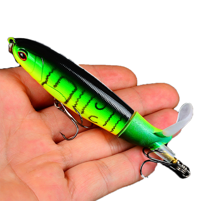 11cm 15g Pencil Fish Hook Hard Baits Lures 6 Treble Hooks Fishhooks 8 Colors Mixed Propeller Plastic Fishing Gear 8 Pieces Lo