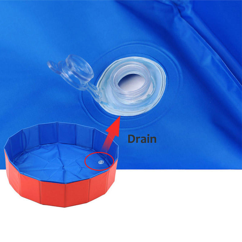 Foldable Dog Pool Collapsible Hard Plastic Dog Swimming Pool Portable Bath Tub for Pets Dogs and Cats Pet Wading Pool for Indoor and Outdoor