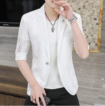 Men's Suits Blazers summer mens fashion thin Single breasted buckle jacket Slim Fit Small Suit Casual Top Coat 230705