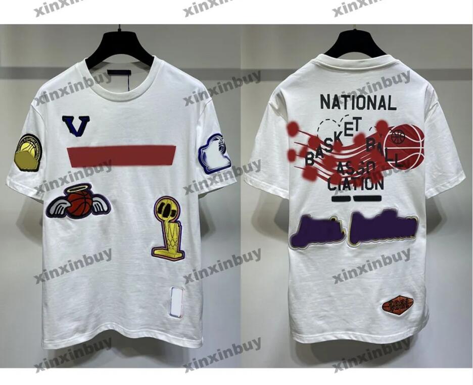 xinxinbuy Men designer Tee t shirt 23ss national basketball embroidery print pattern short sleeve cotton women white black S-2XL
xinxinbuy Men designer Tee t shirt 23ss national basketball embroidery print pattern short sleeve cotton women white black S-2XL
