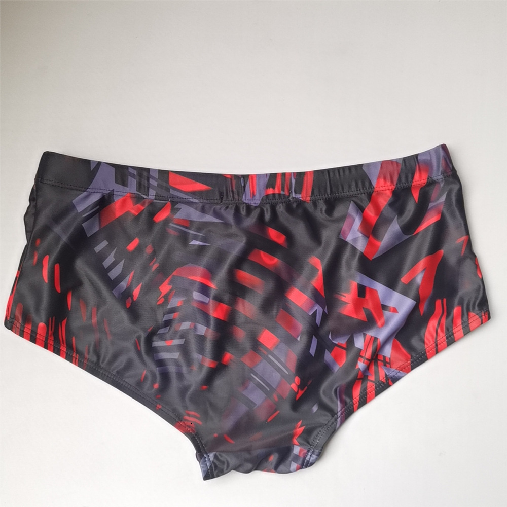 Men's Shorts swimwear Brazilian traditional cut swimsuit bikini surfing boxer shorts black and red Sunga 230705