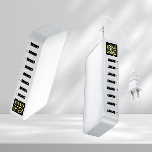 Multi 8 Port USB Fast Charger Desk Phone Carregador LCD Display Charger Dock For Smartphone Iphone charger Samsung Xiaomi1486895