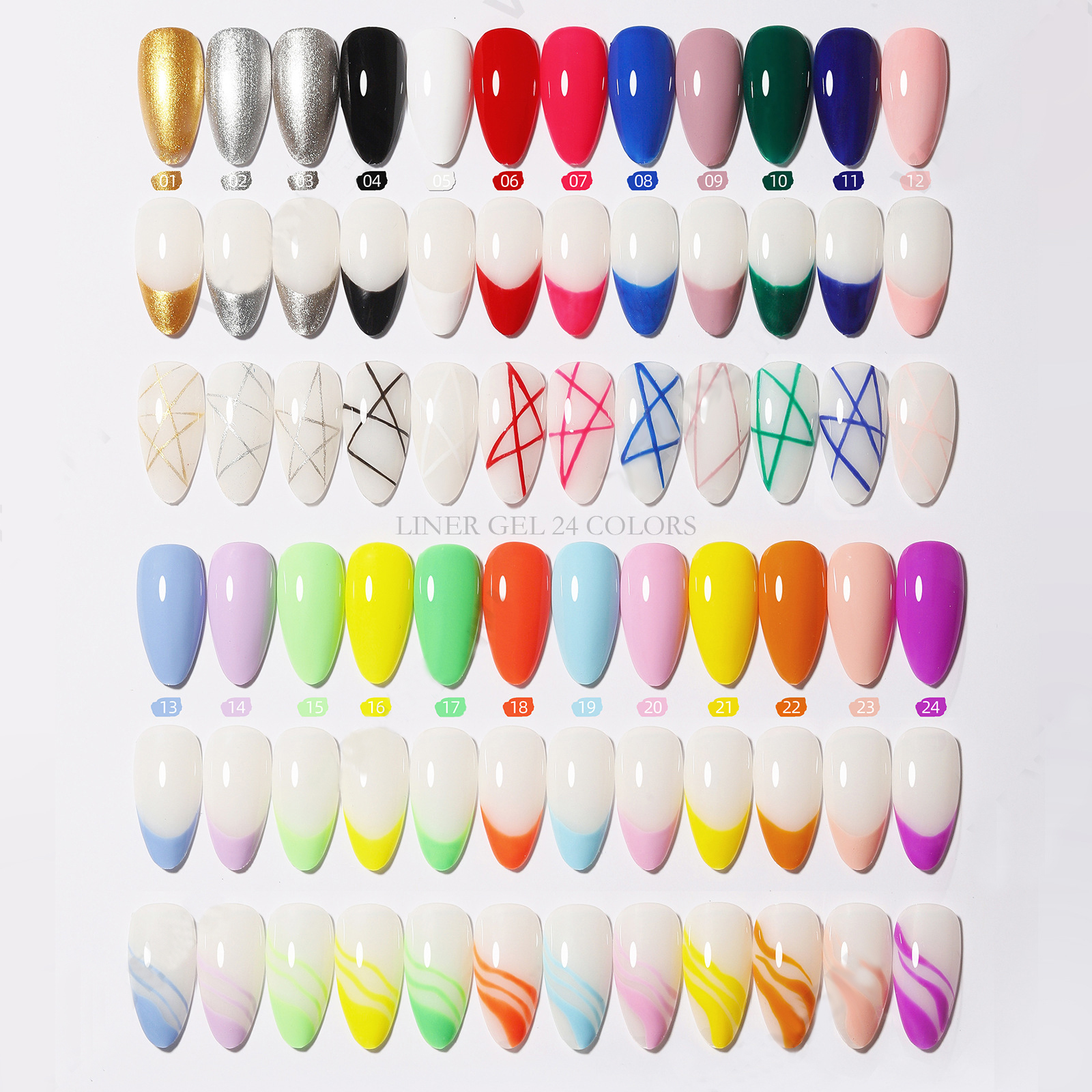 Nail Gel vendeeni 12 Colors Painting Polish Set Liner Kit DIY Line Art for Salon 230704