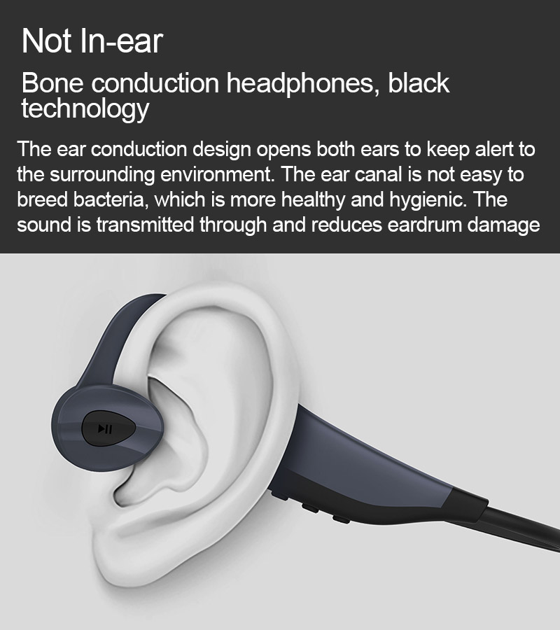 K7 IPX8 Waterproof Swimming Wireless Bluetooth Headphones MP3 Player Sport Earphone Bone Conduction Headset Run Diving Earbuds Mic