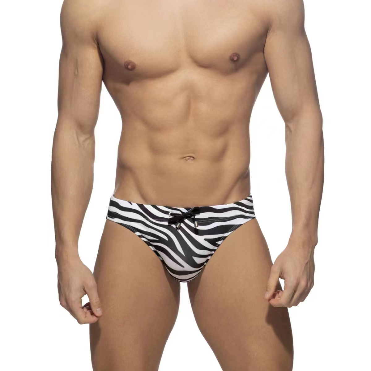 Men's Swimwear Zebra Print Swimming Shorts European and American Fashion Sexy Low Rise Pushpad Summer Beach Surfing Bikini 230705